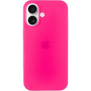 Чехол Silicone Case Full Protective (AA) для Apple iPhone 16 (6.1") Розовый / Barbie pink