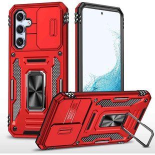 Ударопрочный чехол Camshield Army Ring для Samsung Galaxy A35 / A55 Красный / Red