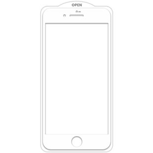 Защитное стекло SKLO 5D (тех.пак) для Apple iPhone 7 plus / 8 plus (5.5") Белый / Белая подложка