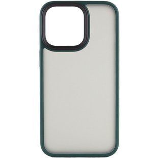 TPU+PC чехол Metal Buttons для Apple iPhone 14 Pro Max (6.7") Зеленый / Dark Green