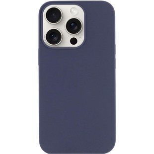 Чехол Silk (AA) NO LOGO with Magnetic Fit для Apple iPhone 16 Pro (6.3") Темно-синий / Midnight blue