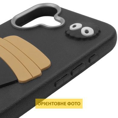 Чохол TPU Leather Toys для Apple iPhone 17 (6.3") Coffee / Black