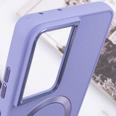 TPU чехол Bonbon Metal Style with MagSafe для Samsung Galaxy S22 Ultra Сиреневый / Dasheen