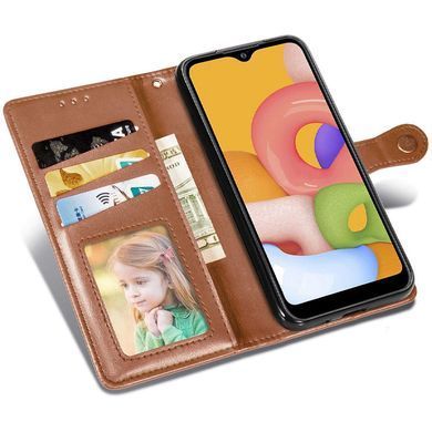 Кожаный чехол книжка GETMAN Gallant (PU) для Samsung Galaxy S24 Ultra Коричневый