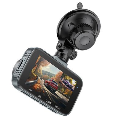 Уцінка Відеореєстратор Hoco DV6 Driving recorder with 3-inch display (with rear camera) Відкрита упаковка / Iron gray