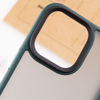 TPU+PC чехол Metal Buttons для Apple iPhone 14 Pro Max (6.7") Зеленый / Dark Green