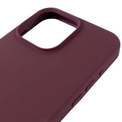 Чохол Silicone Case (AA) Logo with MagSafe для Apple iPhone 15 Pro Max (6.7") Бордовий / Plum