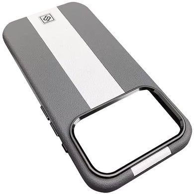 Кожаный чехол Rally with MagSafe для Apple iPhone 17 Pro Max (6.9") Grey / White