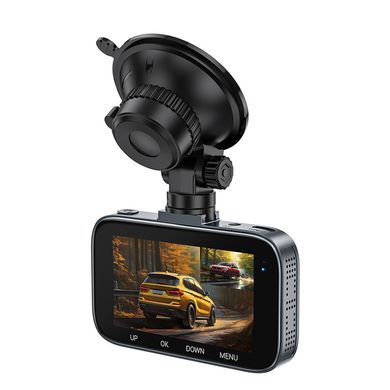 Уцінка Відеореєстратор Hoco DV6 Driving recorder with 3-inch display (with rear camera) Відкрита упаковка / Iron gray