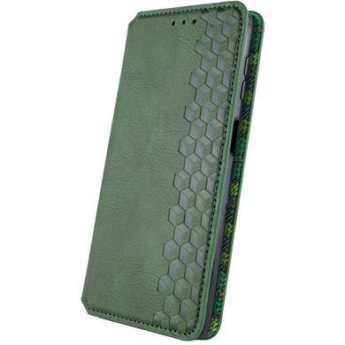 Кожаный чехол-книжка GETMAN Cubic (PU) для Xiaomi Poco F5 / Note 12 Turbo Зеленый