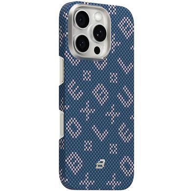 TPU+PC чохол Blueo Gilded Tactile Woven with Magnetic Fit для Apple iPhone 16 Pro (6.3") Blue