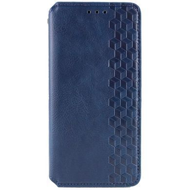 Шкіряний чохол-книжка GETMAN Cubic (PU) для Apple iPhone 13 / 14 (6.1") Синій