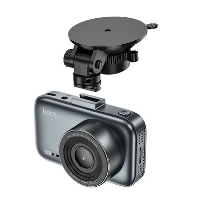 Уцінка Відеореєстратор Hoco DV6 Driving recorder with 3-inch display (with rear camera) Відкрита упаковка / Iron gray