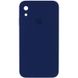 Чехол Silicone Case Square Full Camera Protective (AA) для Apple iPhone XR (6.1") Темно-синий / Midnight blue фото 1