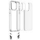 Чохол TPU Transparent with Straps для Apple iPhone 15 (6.1") Green / Red фото 5