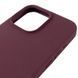 Чохол Silicone Case (AA) Logo with MagSafe для Apple iPhone 15 Pro Max (6.7") Бордовий / Plum фото 4