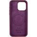 Чохол Silicone Case (AA) Logo with MagSafe для Apple iPhone 15 Pro Max (6.7") Бордовий / Plum фото 3