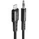 Аудио кабель Aux Acefast C1-06 (Lightning to AUX 3.5mm) (1m) Black фото 1