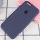 Чехол Silicone Case Full Protective (AA) для Apple iPhone 7 / 8 / SE (2020) (4.7") Темный Синий / Midnight Blue фото 2
