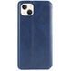 Шкіряний чохол-книжка GETMAN Cubic (PU) для Apple iPhone 13 / 14 (6.1") Синій фото 2
