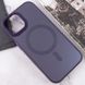 Чехол TPU+Glass Sapphire Midnight Open Camera with MagSafe для Apple iPhone 15 (6.1") Фиолетовый / Deep Purple фото 5