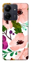 Чехол itsPrint Акварельные цветы для Xiaomi Redmi 13C