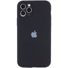 Чохол Silicone Case Full Camera Protective (AA) для Apple iPhone 12 Pro (6.1") Чорний / Black