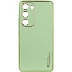 Кожаный чехол Xshield для Samsung Galaxy S24 Зеленый / Pistachio