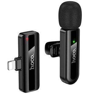 Петличный беспроводной микрофон Hoco L20 Fair Lightning Black