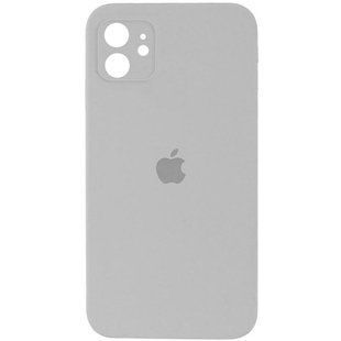 Чехол Silicone Case Square Full Camera Protective (AA) для Apple iPhone 11 (6.1") Серый / Light Grey
