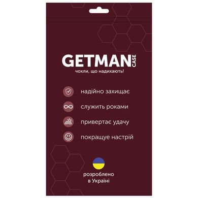 TPU чехол GETMAN Ease logo усиленные углы для Apple iPhone 14 (6.1") Серый (прозрачный)