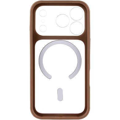 Чохол TPU+PC GETMAN Moon Clear with MagSafe для Apple iPhone 17 Pro Max (6.9") Brown