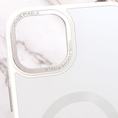 Чехол TPU+Glass Sapphire Midnight Open Camera with MagSafe для Apple iPhone 15 Plus (6.7") Белый / White