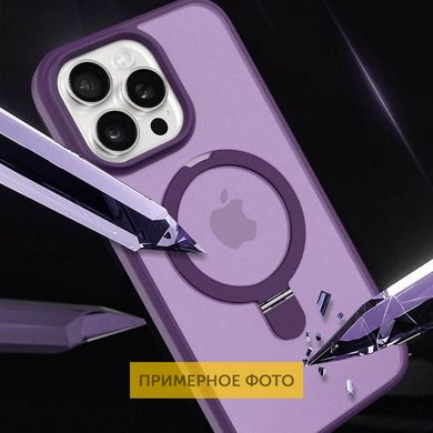 TPU+PC чехол Metal Buttons with MagSafe Colorful HQ Ring для Apple iPhone 16 Pro Max (6.9") Purple