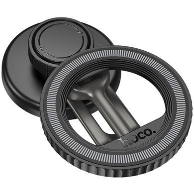Автодержатель Hoco H77 View (center console) Black / Metal gray