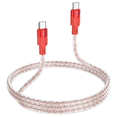Дата кабель Hoco X99 Crystal Junction Type-C to Type-C 60W (1.2m) Red