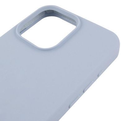 Чохол Silicone Case (AA) Logo with MagSafe для Apple iPhone 15 Pro Max (6.7") Блакитний / Lilac Blue