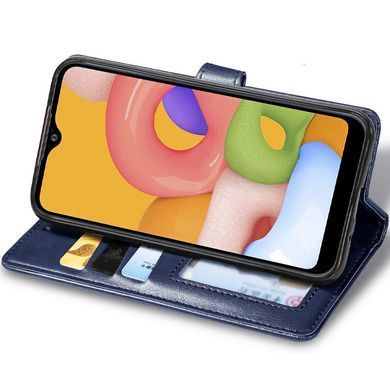 Шкіряний чохол книжка GETMAN Gallant (PU) для ZTE Blade A72 Синій