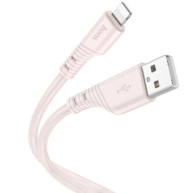 Уцінка Дата кабель Hoco X97 Crystal color USB to Lightning (1m) М'ята упаковка / Light pink