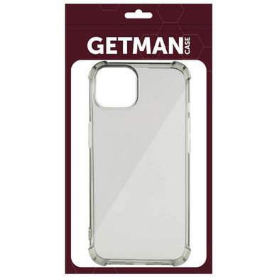 TPU чехол GETMAN Ease logo усиленные углы для Apple iPhone 14 (6.1") Серый (прозрачный)