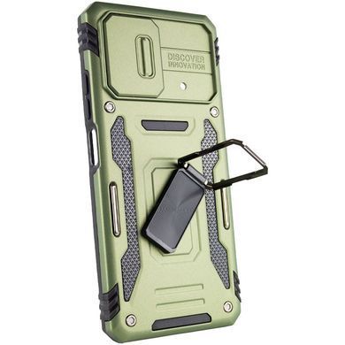 Ударопрочный чехол Camshield Army Ring для Xiaomi Poco X5 Pro 5G / Note 12 Pro 5G Оливковый / Army Green