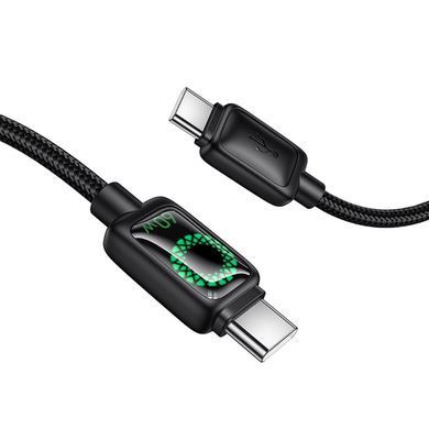 Дата кабель Hoco U146 Mundo Type-C to Type-C 60W (1.2m) Black