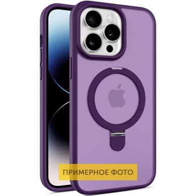 TPU+PC чохол Metal Buttons with MagSafe Colorful HQ Ring для Apple iPhone 16 Pro Max (6.9") Purple