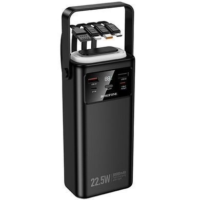 Портативное ЗУ Power Bank Borofone BJ65 High 22.5W+PD20W with cable 30000 mAh Black