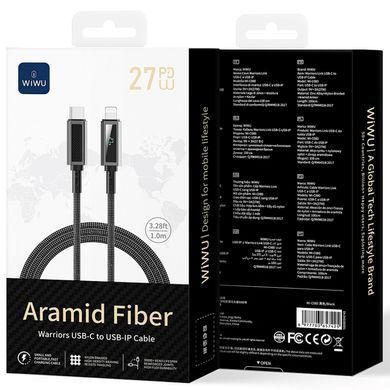 Дата кабель WIWU C080 Warriors Type-C to Lightning 27W (1m) Black