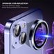 Защитное стекло Metal Classic на камеру (в упак.) для Apple iPhone 15 (6.1") / 15 Plus (6.7") Голубой / Light Blue фото 5