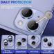Защитное стекло Metal Classic на камеру (в упак.) для Apple iPhone 15 (6.1") / 15 Plus (6.7") Голубой / Light Blue фото 6