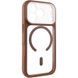 Чохол TPU+PC GETMAN Moon Clear with MagSafe для Apple iPhone 17 Pro Max (6.9") Brown