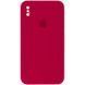 Чохол Silicone Case Square Full Camera Protective (AA) для Apple iPhone XS Max (6.5") Червоний / Rose Red