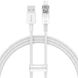 Дата кабель Baseus Explorer USB to Lightning 2.4A with Smart Temperature Control (1m) (CATS01000) White фото 1